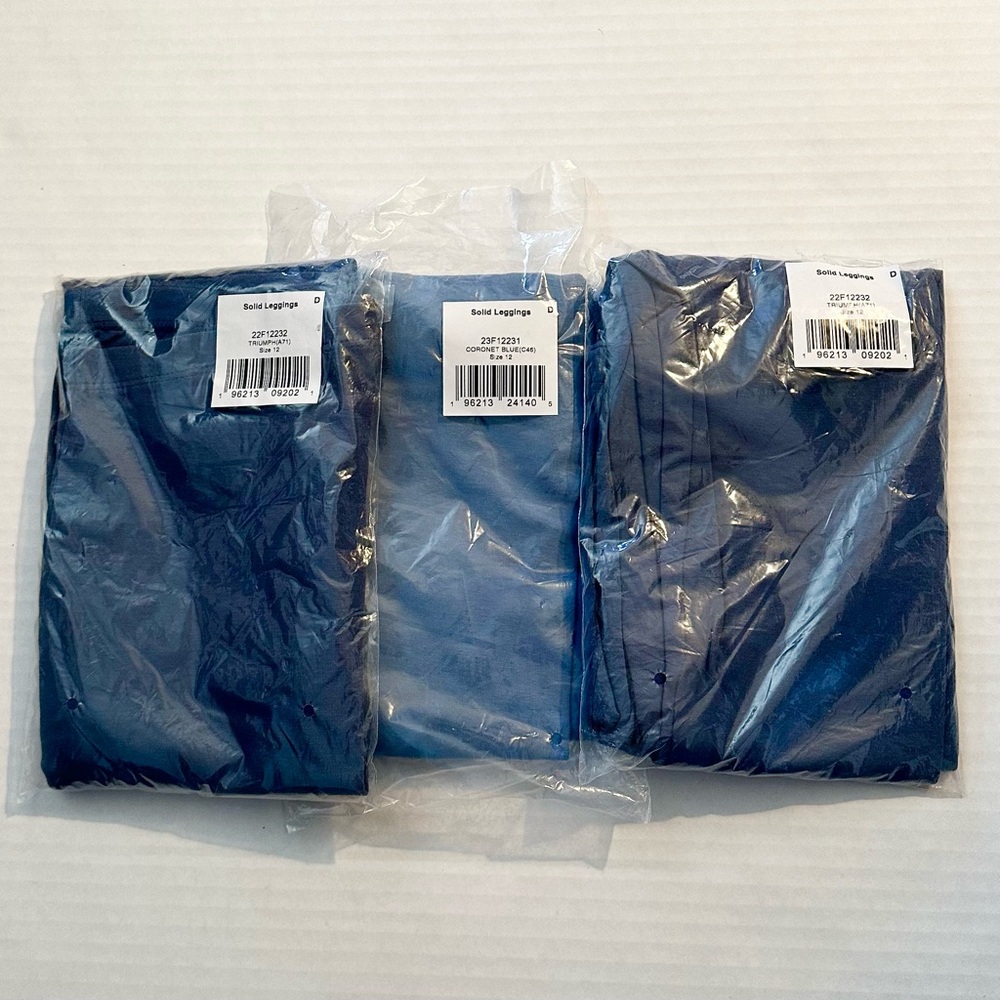 NWT/NIB Tea Collection Solid Blue Leggings